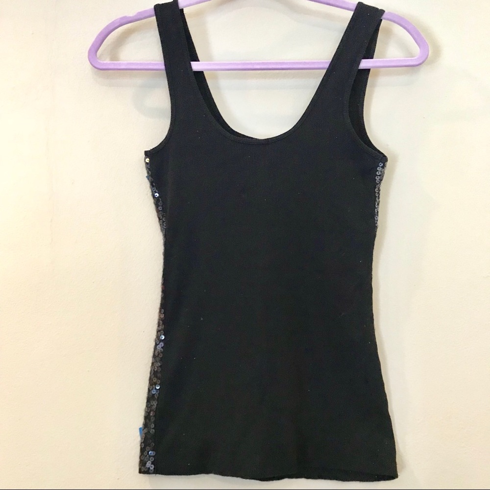 Sequin Embellished Ribbed Tank - Picture 3 of 5